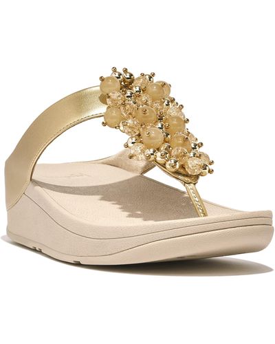 Fitflop Fino Bauble Bead Flip Flop - Natural