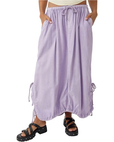 Free People Picture Perfect Parachute Maxi Skirt - Purple