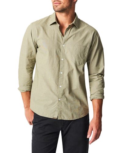 Billy Reid John Basket Weave Pattern Button-up Shirt - Natural