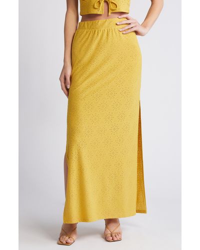 Something New Anne Eyelet Skirt - Yellow