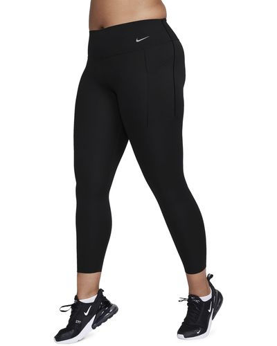 Nike Universa Dri-fit Medium Support Mid Rise 7/8 leggings - Black