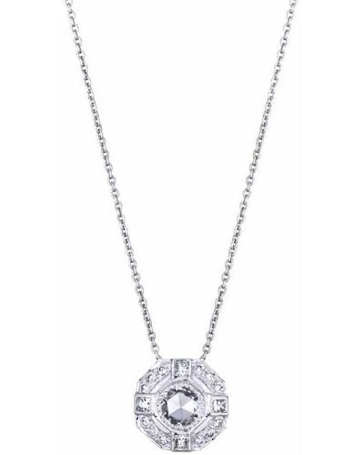 Sethi Couture Moderne Diamond Pendant Necklace - White