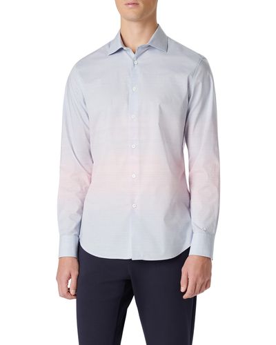 Bugatchi Axel Shaped Fit Woven Button-up Shirt - White