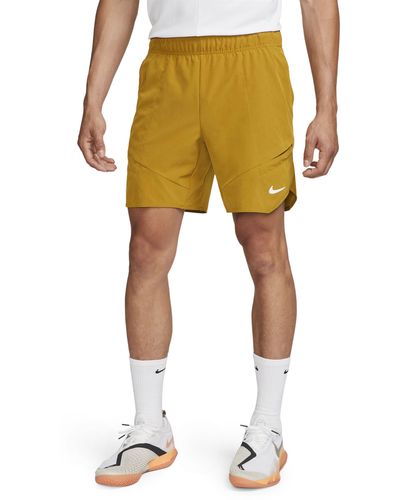 Nike Court Dri-fit Advantage 7" Tennis Shorts - Yellow