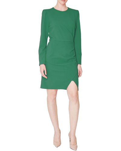 Julia Jordan Clip Dot Short Sleeve Dress - Green