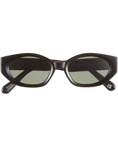 Aire A 48mm Oval Sunglasses - Black