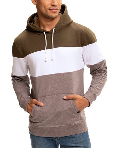 Threads For Thought Romero Colorblock Linen Blend Hoodie - Brown