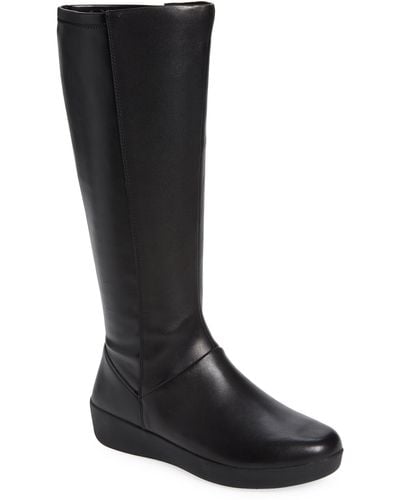 Fitflop Sumi Stretch Shaft Knee High Boot - Black