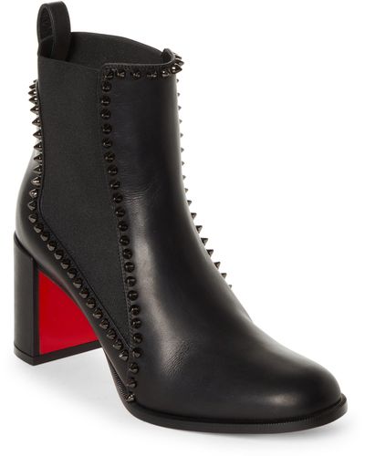 Christian Louboutin Out Line Spike Chelsea Boot - Black