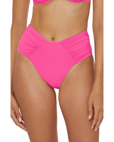 Becca Color Code High Cut Bikini Bottoms - Pink
