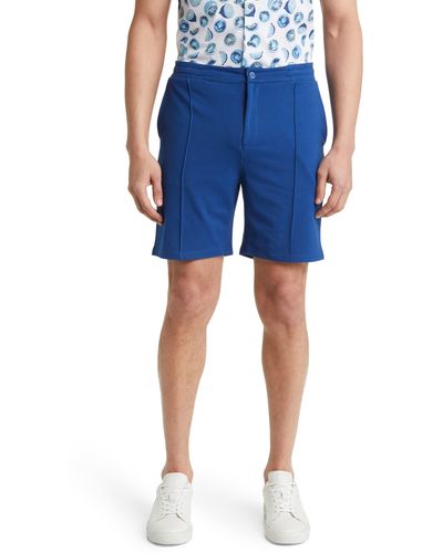 Stone Rose French Terry Shorts - Blue