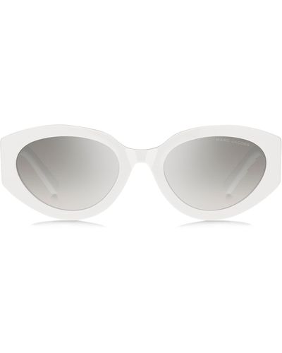 Marc Jacobs 54mm Round Sunglasses - White