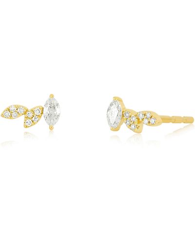 EF Collection Marquise Diamond Stud Earrings - Multicolor