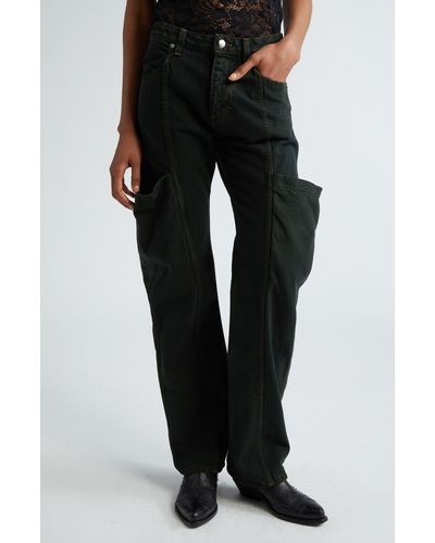 Eckhaus Latta Straight Leg Pocket Jeans - Green