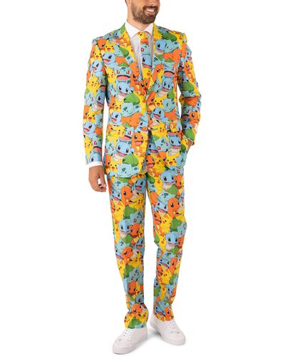 Opposuits Pokémon Two-piece Suit With Tie - Yellow