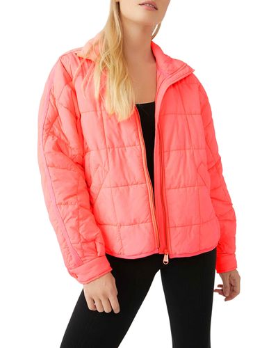Free People Pippa Packable Puffer Jacket - Red