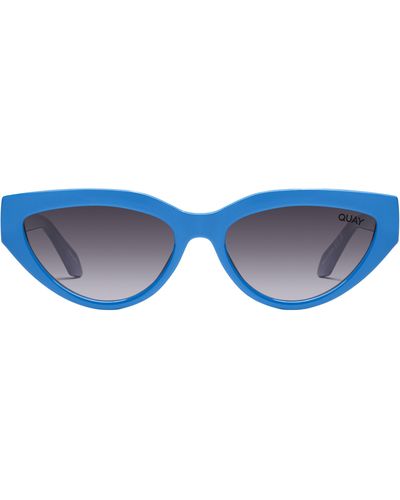 Quay Narrow Down 57mm Gradient Cat Eye Sunglasses - Blue