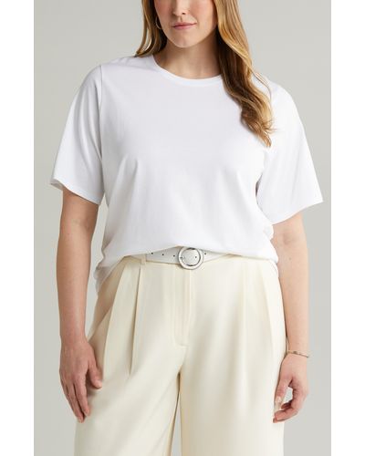 Nordstrom Relaxed Fit Pima Cotton Crewneck T-shirt - White