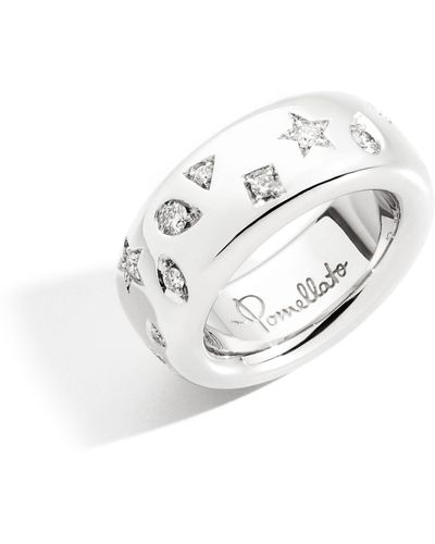 Pomellato Iconica Diamond Band Ring - White