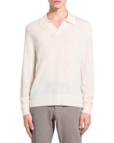 Theory Briody Novo Merino Wool Blend Sweater - White