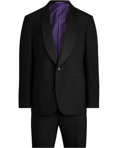Ralph Lauren Purple Label Gregory Wool Barathea Tuxedo - Black