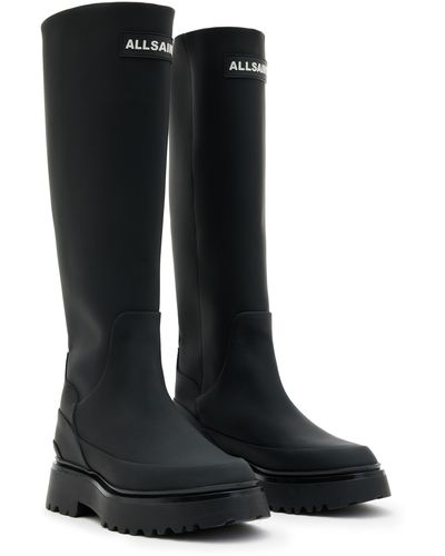 AllSaints Octavia Knee High Boot - Black