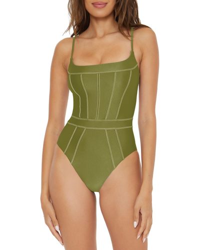 Becca Color Sheen One-piece Swimsuit - Green