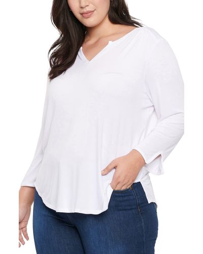 NYDJ Perfect Long Sleeve Top - White