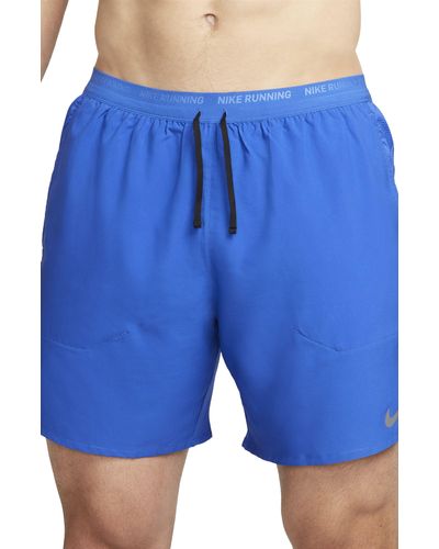Nike Dri-fit Stride 7-inch Brief-lined Running Shorts - Blue