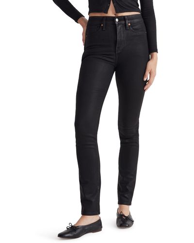 Madewell Coated Stovepipe Jeans - Black