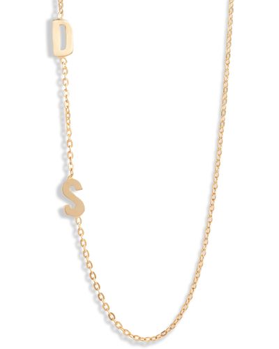 Argento Vivo Sterling Silver Argento Vivo Personalized Two Initial Necklace - White