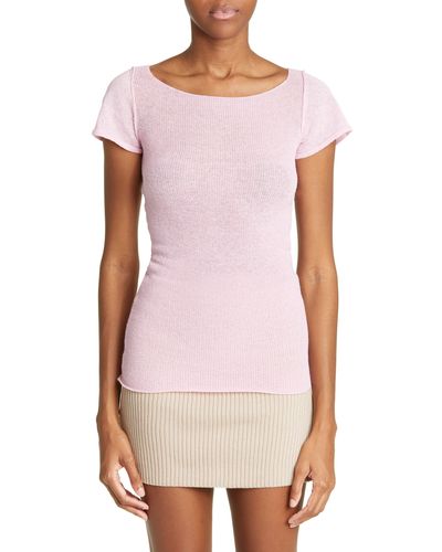 Paloma Wool Lope Ballet Neck Sweater - Pink