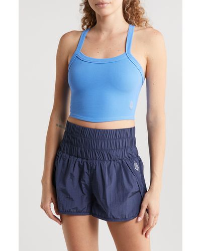 Fp Movement All Clear Rib Crop Camisole - Blue