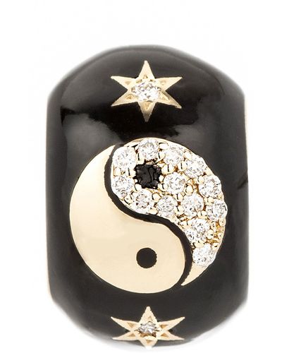 Adina Reyter Gemini Ceramic & Diamond Bead Charm - Black