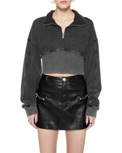 Rebecca Minkoff Winnie Crop Pullover - Black