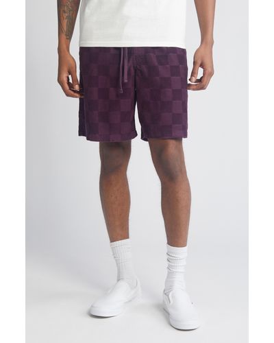 Vans Range Checkerboard Cotton Corduroy Shorts - Purple