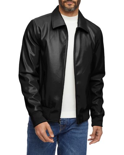 Bernardo Smooth Faux Leather Jacket - Black