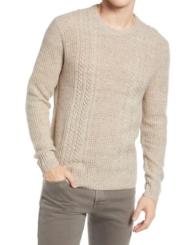 The Normal Brand Kennedy Wool Blend Crewneck Sweater - Natural