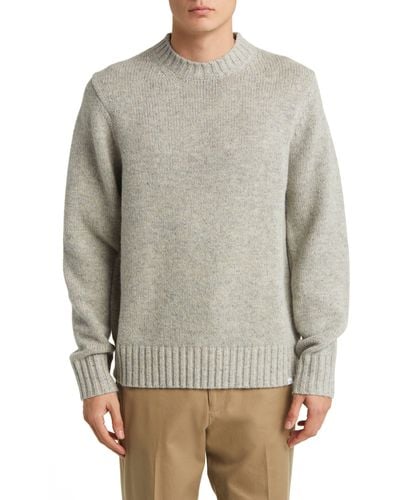Les Deux Gary Fleck Wool Blend Sweater - Gray