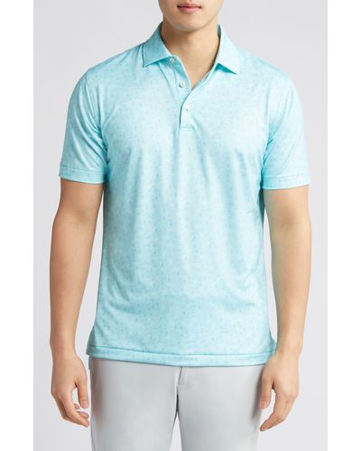 Peter Millar Show Me The Way Performance Golf Polo - Blue