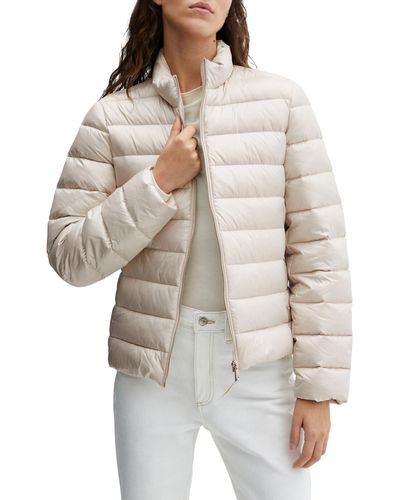 Mango Water Repellent Down Puffer Jacket - Natural