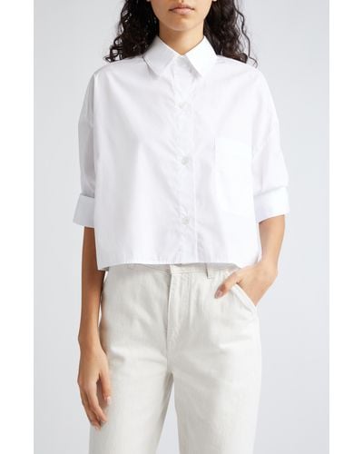 Twp Next Ex Crop Button-up Shirt - White