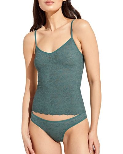 Eberjey Stretch Lace Camisole - Green