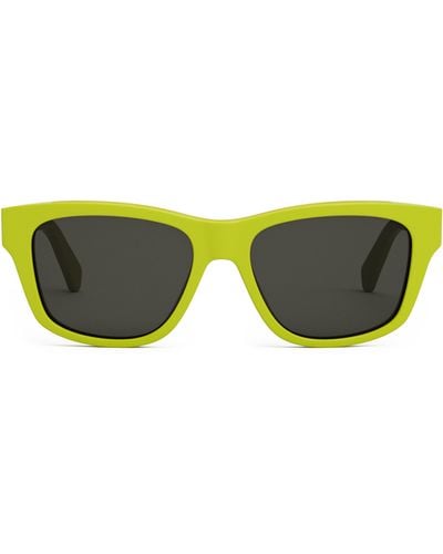 Celine Monochroms 55mm Square Sunglasses - Yellow