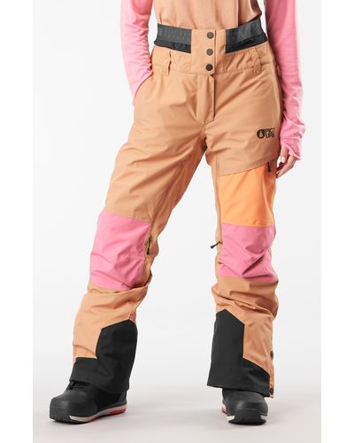 Picture Seen Waterproof Insulated Ski Pants - Orange