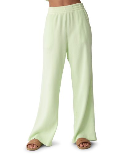 Electric and Rose Tanner Waffle Knit Cotton Lounge Pants - Green