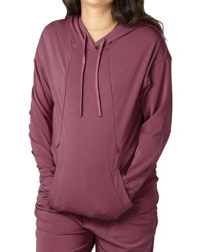 Kindred Bravely Relaxed Fit Nursing Hoodie - Red