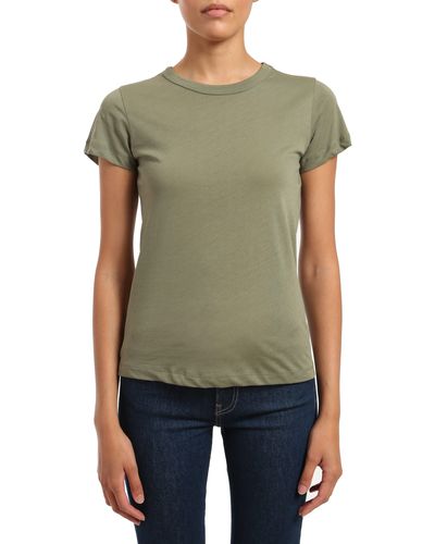 Mavi Slim Fit Cotton Slub T-shirt - Green