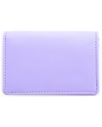 ROYCE New York Leather Card Case - Purple