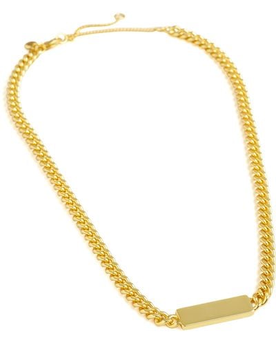 Madewell Chunky Bar Pendant Necklace - Metallic
